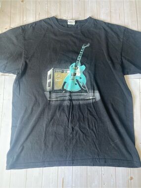 Rock & Roll Hall Of Fame Inductees Guitar Graphic T Shirt Black Mens M Music Tee